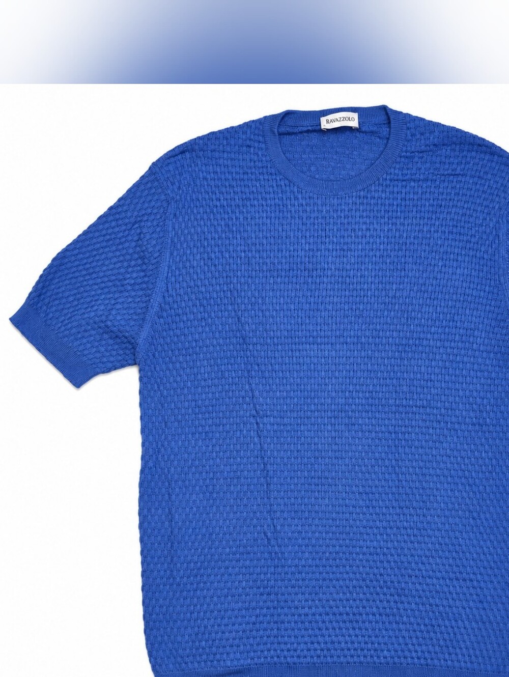 Ravazzolo luxury Italian knit sweater, made in Italy from 100% cotton.